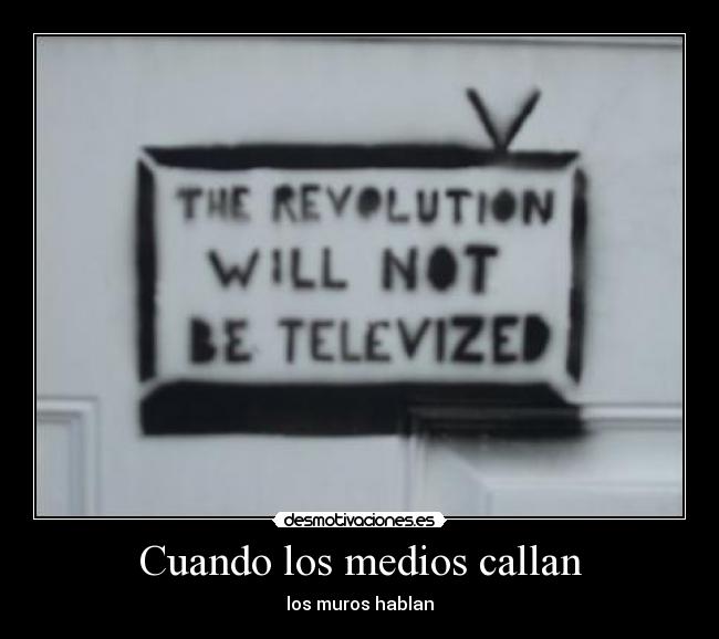 carteles television graffiti medios muros desmotivaciones