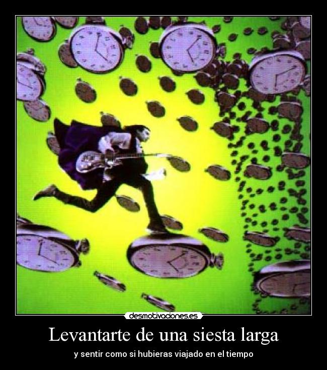 Levantarte de una siesta larga -