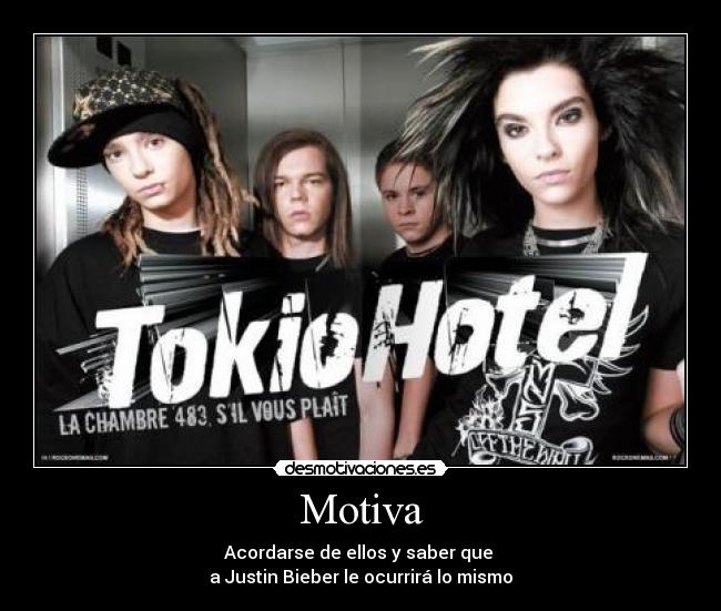 carteles tokio hotel desmotivaciones