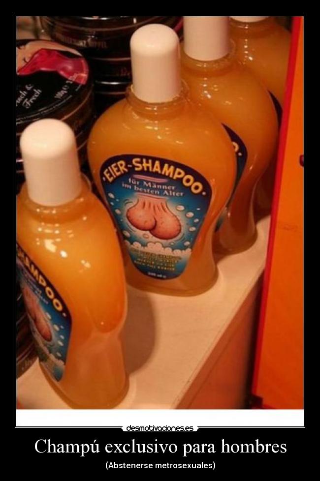 Champú exclusivo para hombres -