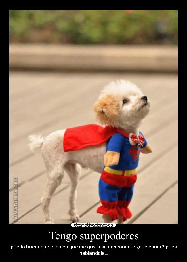 Tengo superpoderes - puedo hacer que el chico que me gusta se desconecte ¿que como ? pues hablandole...