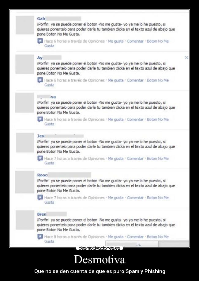Desmotiva - Que no se den cuenta de que es puro Spam y Phishing