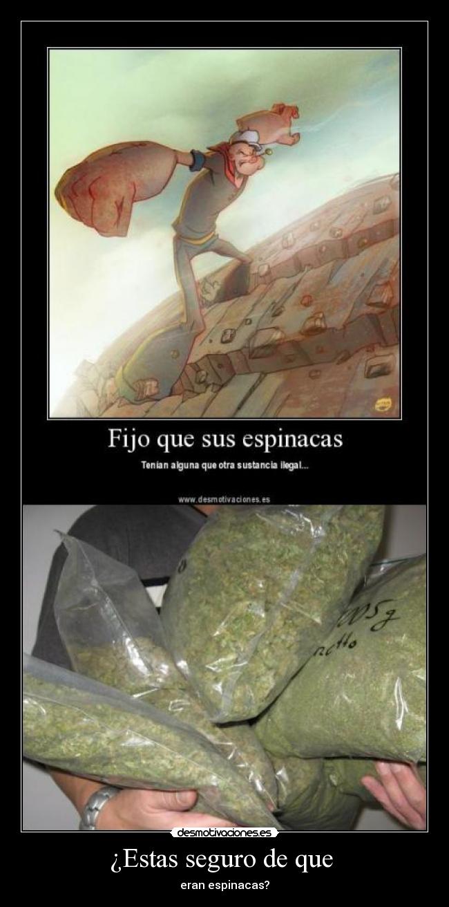 carteles marihuana espinacas popeye desmotivaciones