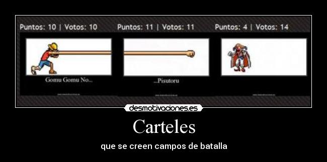 Carteles - que se creen campos de batalla