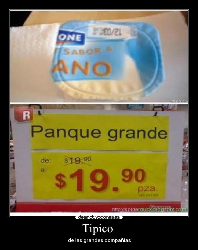 Tipico - de las grandes compañias