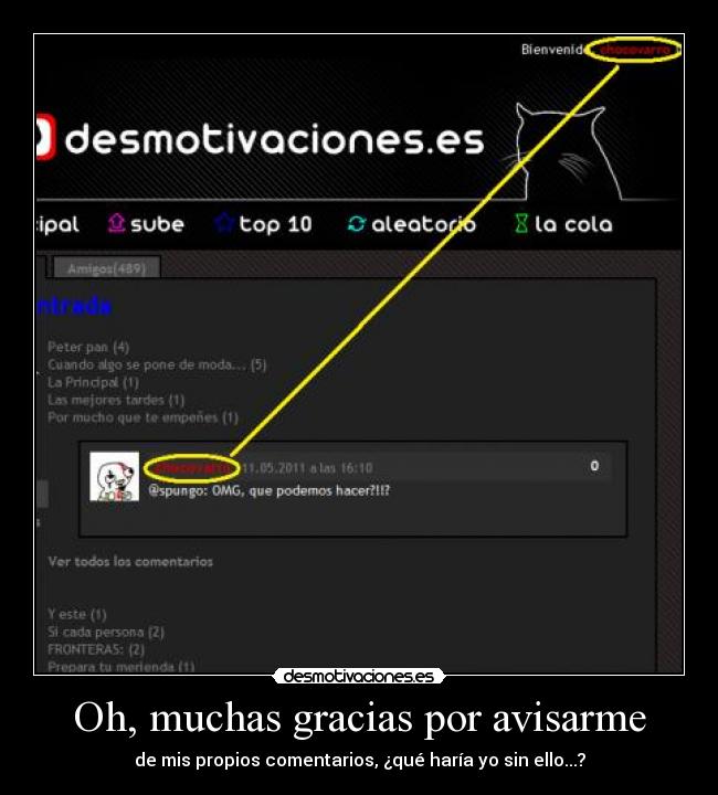 carteles avisar comentarios desmotivaciones