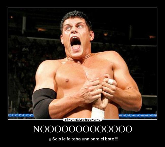 NOOOOOOOOOOOOO - ¡¡ Solo le faltaba una para el bote !!!