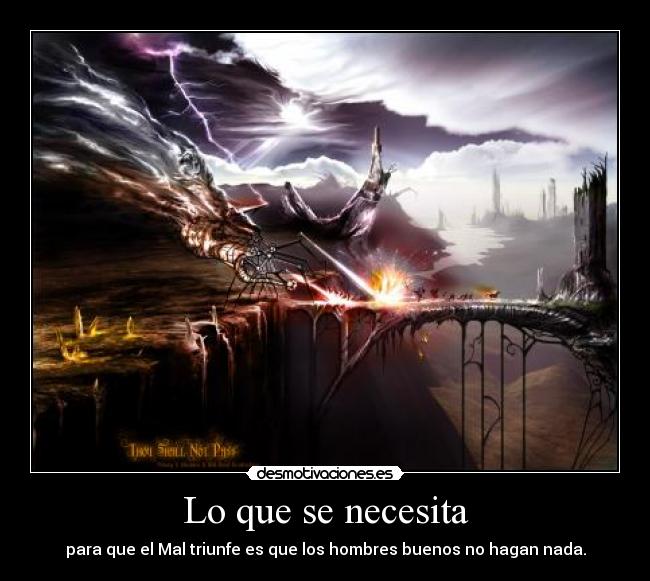 Lo que se necesita - 