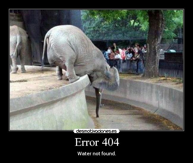 Error 404 - Water not found.