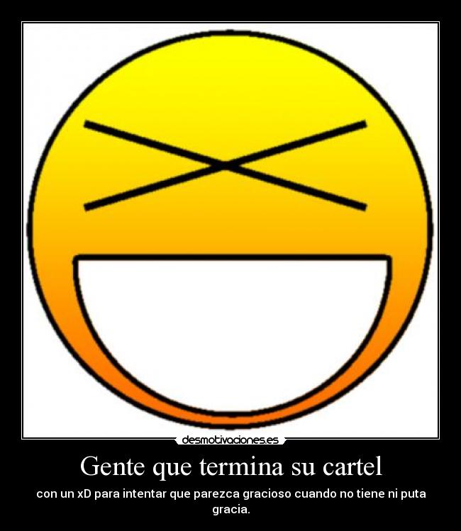 Gente que termina su cartel -