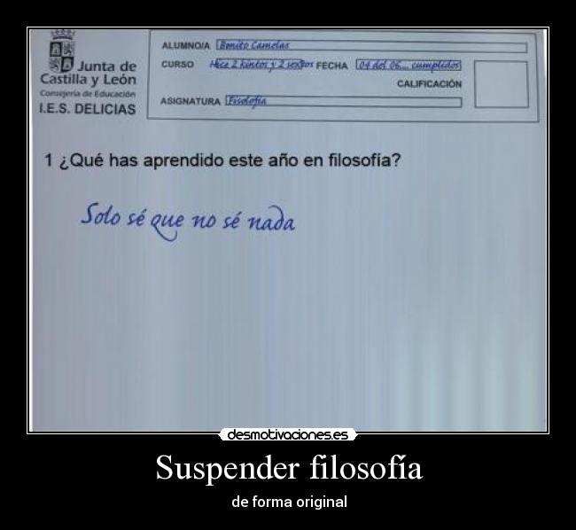 Suspender filosofía -