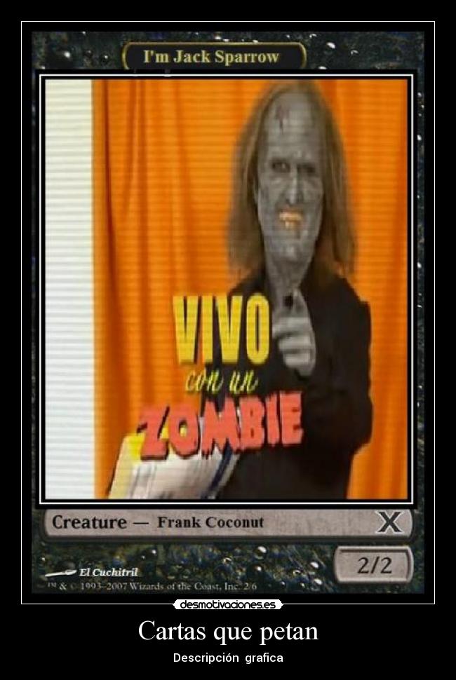 Cartas que petan - Descripción  grafica