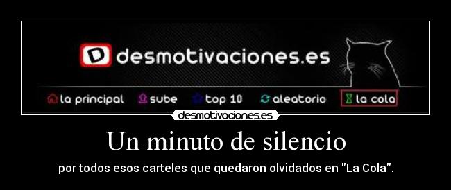 Un minuto de silencio -