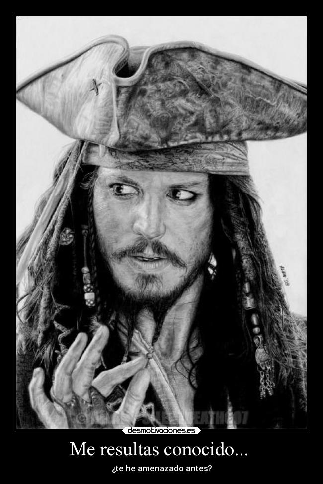 carteles jack sparrow amenazar piratas desmotivaciones