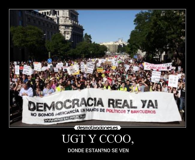 carteles ugt ccoo desmotivaciones