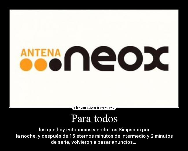 carteles neox simpson desmotivaciones