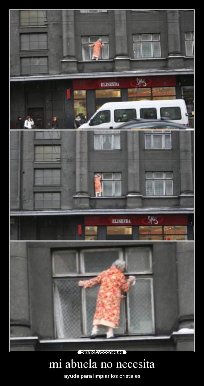 mi abuela no necesita - ayuda para limpiar los cristales