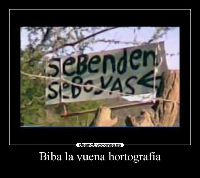 Biba la vuena hortografía - 