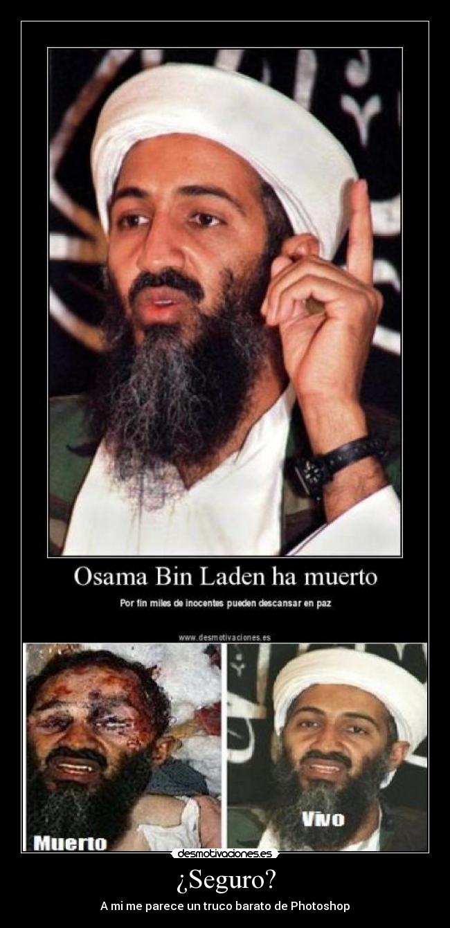 carteles bin laden osama muerto vivo desmotivaciones