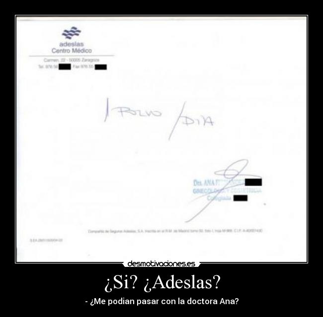 ¿Si? ¿Adeslas? - 