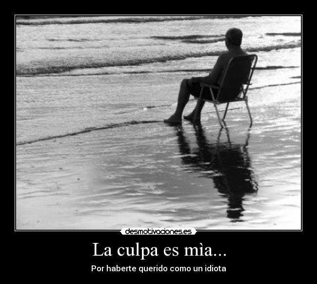 La culpa es mìa... - Por haberte querido como un idiota