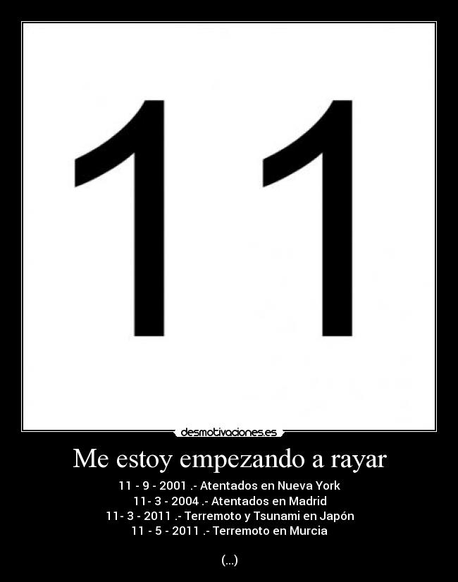 Me estoy empezando a rayar -