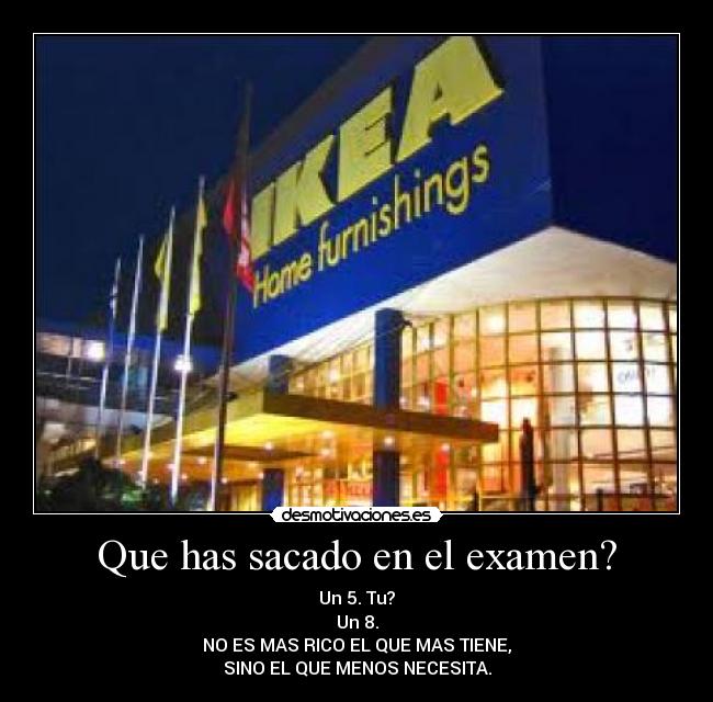 Que has sacado en el examen? - 