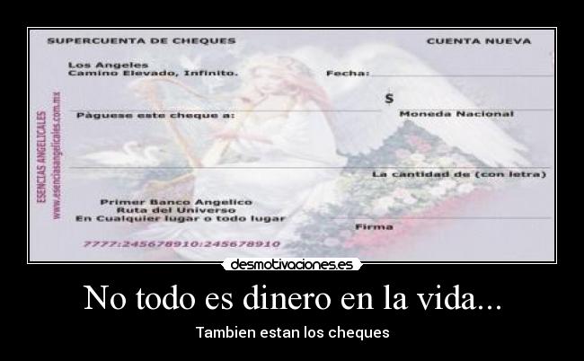 No todo es dinero en la vida... -