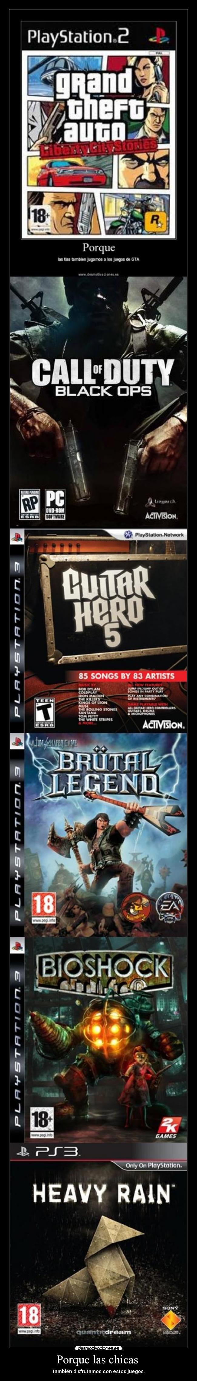 Porque las chicas  - también disfrutamos con estos juegos.