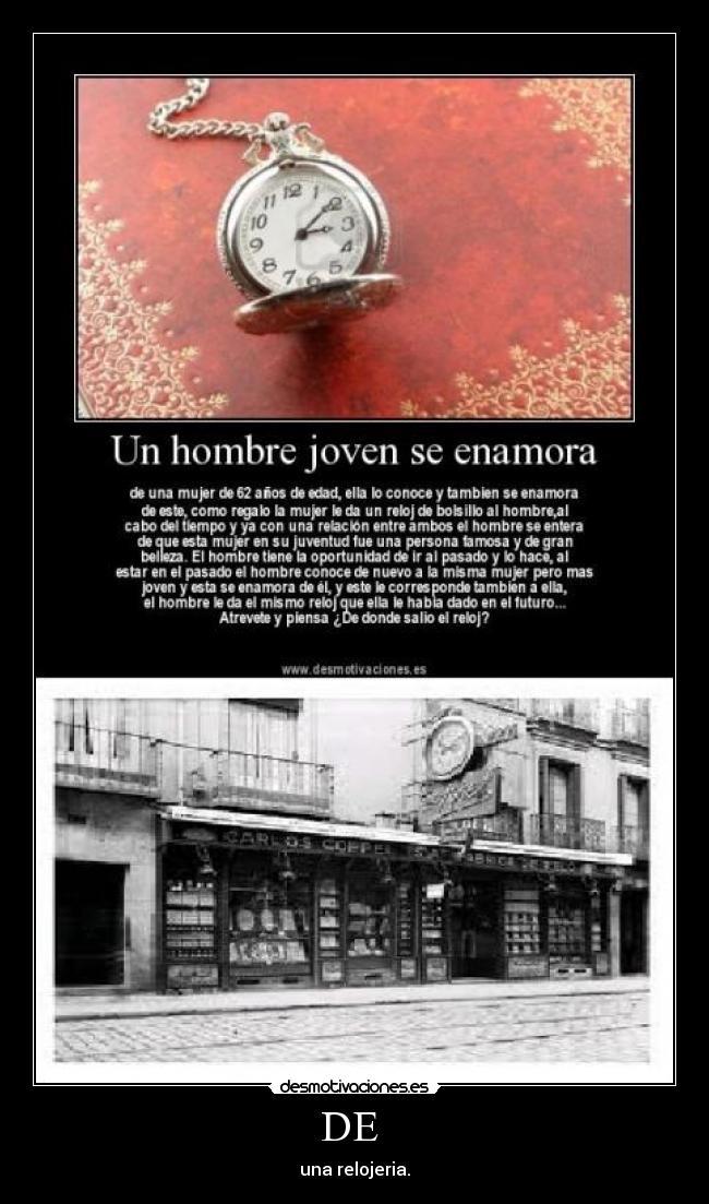 DE - una relojeria.