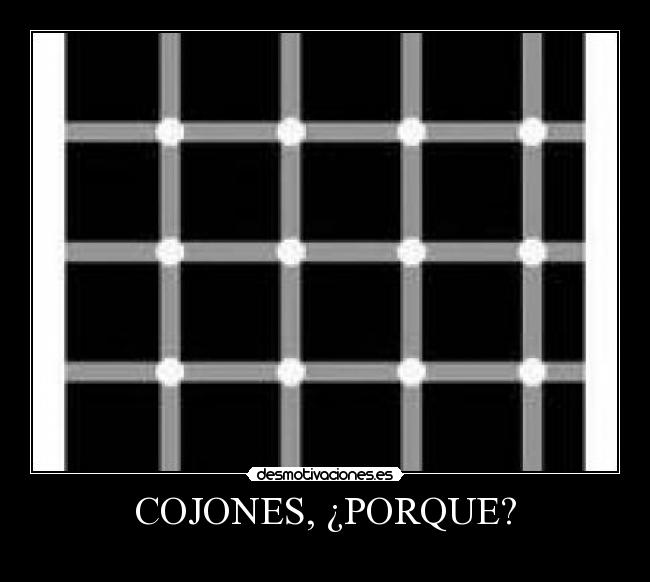 COJONES, ¿PORQUE? -