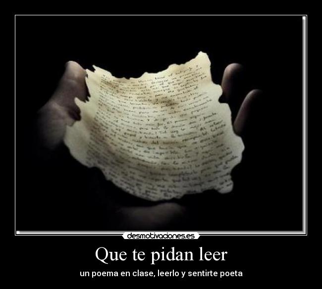 Que te pidan leer - 