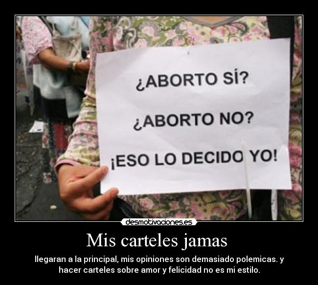 Mis carteles jamas  - 