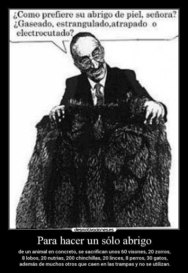 Para hacer un sólo abrigo -