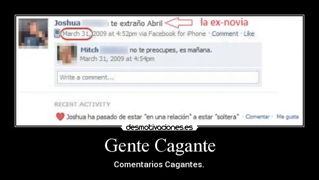 Gente Cagante - Comentarios Cagantes.