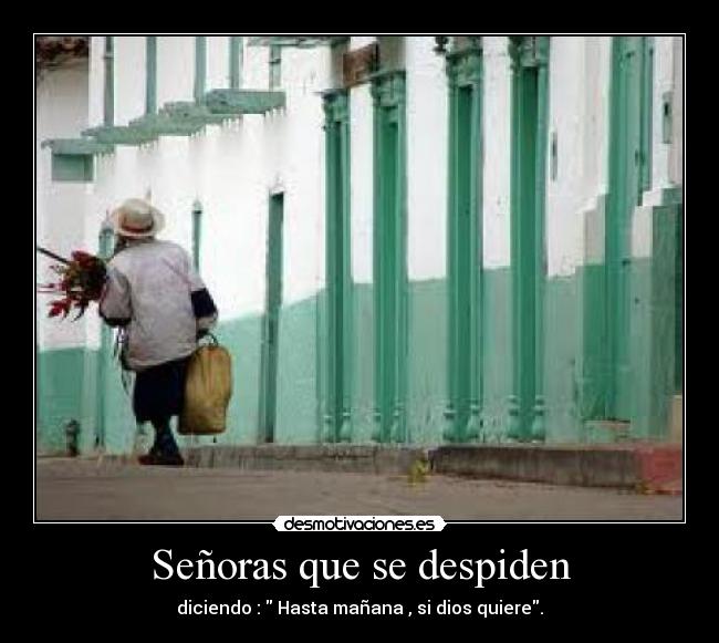 Señoras que se despiden - 