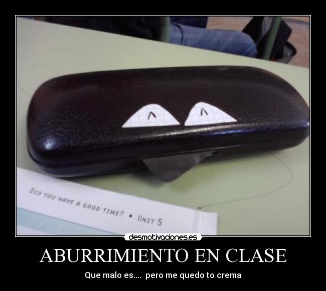 ABURRIMIENTO EN CLASE -