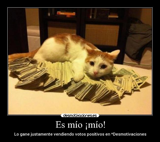 Es mío ¡mío! - Lo gane justamente vendiendo votos positivos en *Desmotivaciones