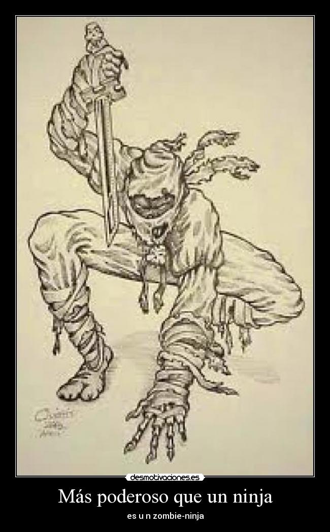 carteles zombie-ninja desmotivaciones