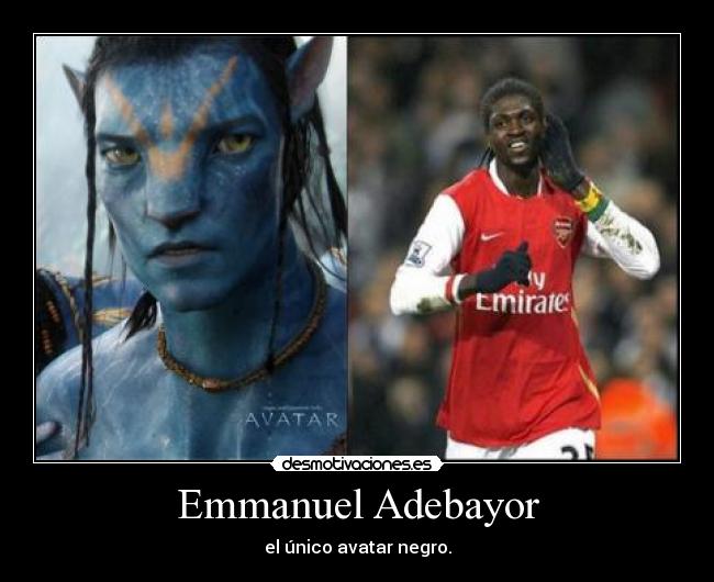 Emmanuel Adebayor - el único avatar negro.