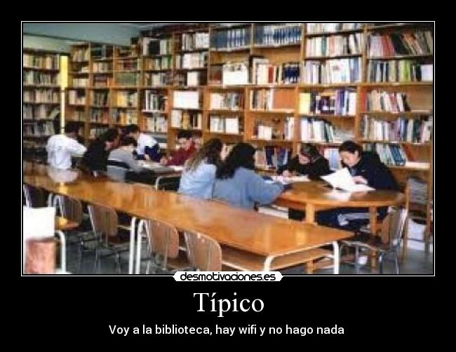 Típico - Voy a la biblioteca, hay wifi y no hago nada 