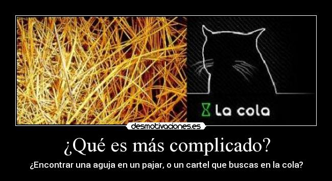 ¿Qué es más complicado? -