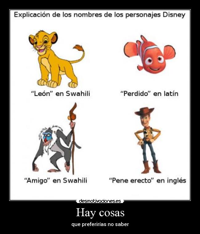 Hay cosas -