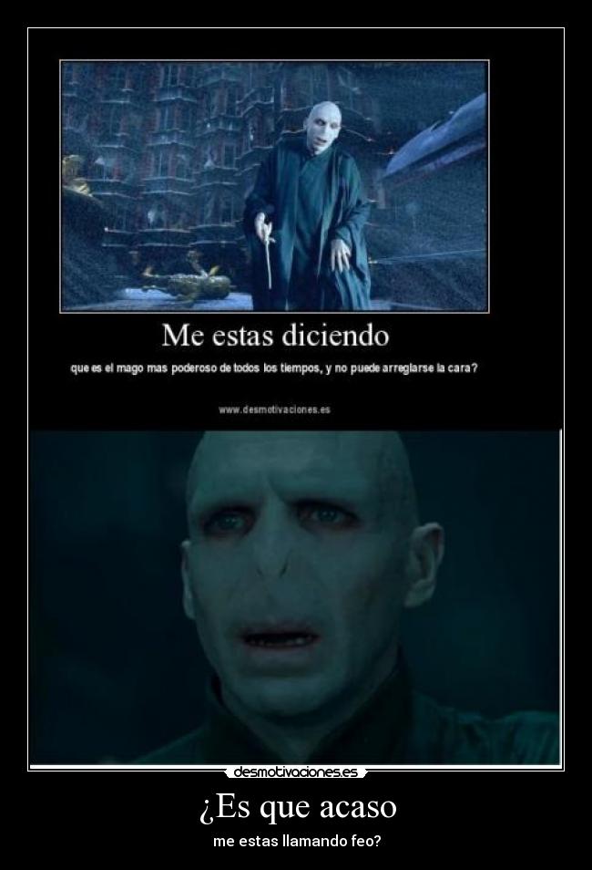 carteles voldemort feo harry poter etc desmotivaciones