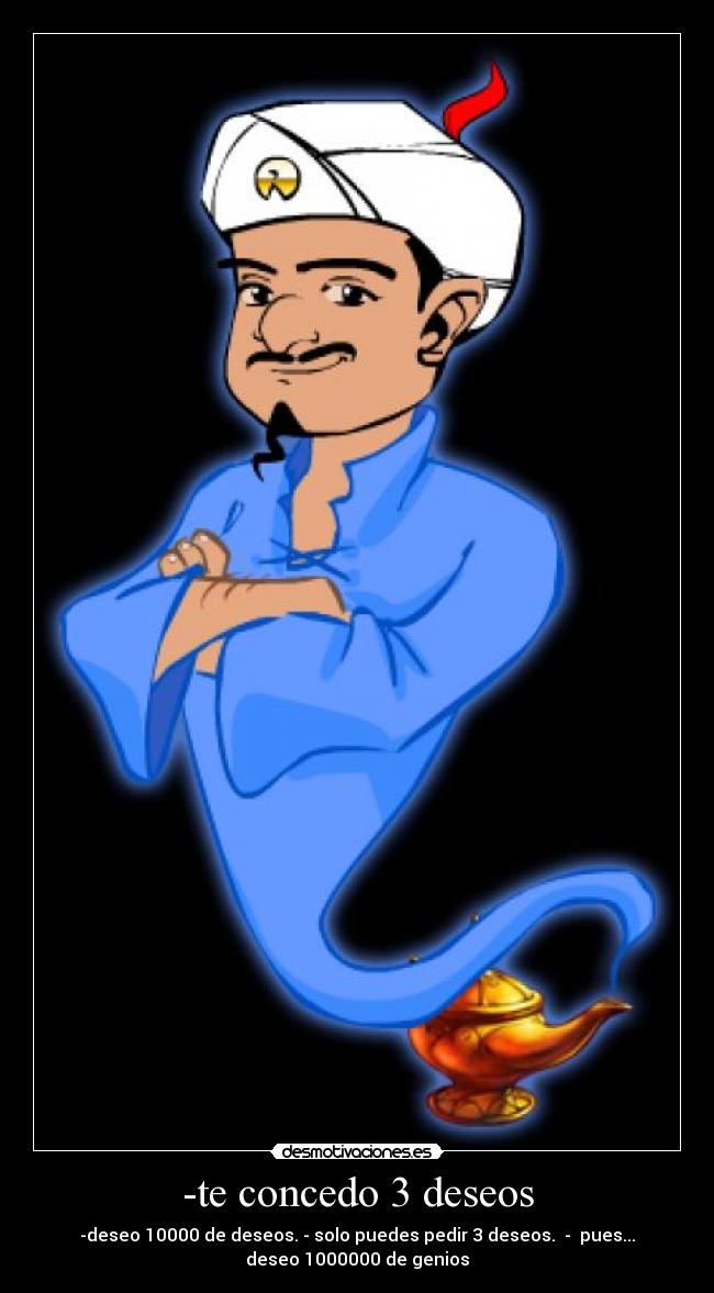 carteles deseos genio concedo desmotivaciones