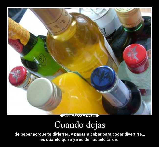 carteles beber alcohol desmotivaciones