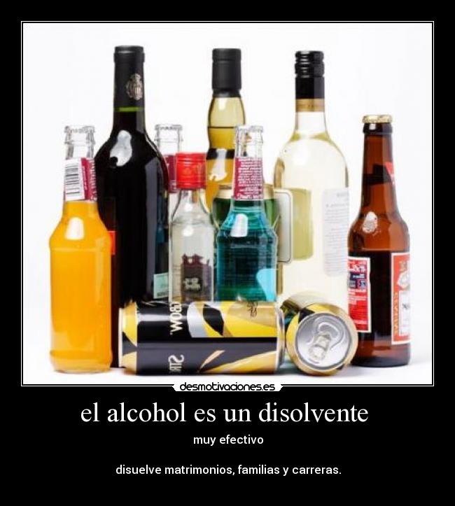 el alcohol es un disolvente  - 