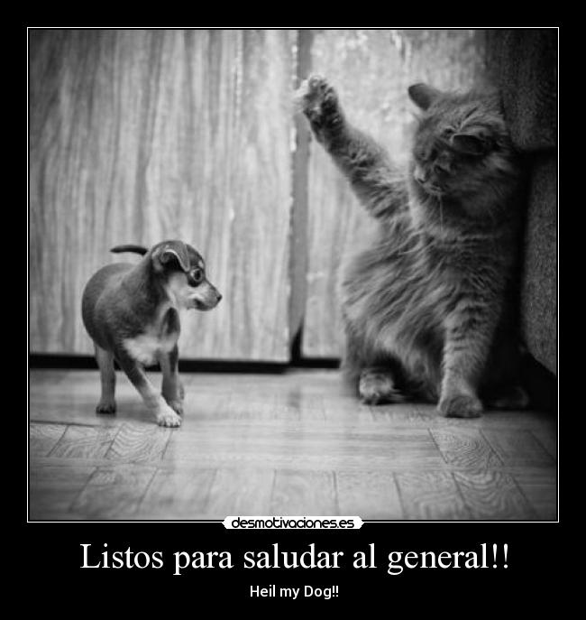 Listos para saludar al general!! -