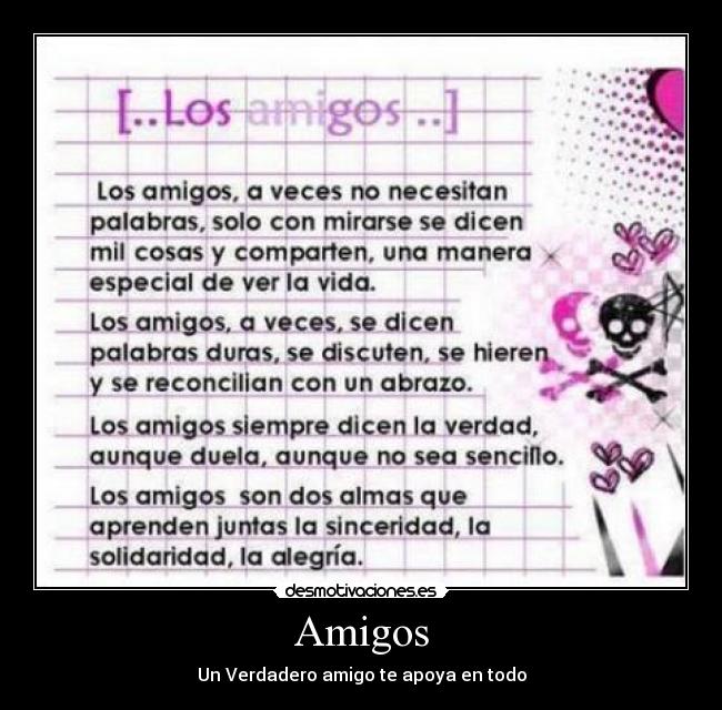 Amigos - Un Verdadero amigo te apoya en todo