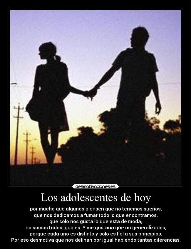 Los adolescentes de hoy -